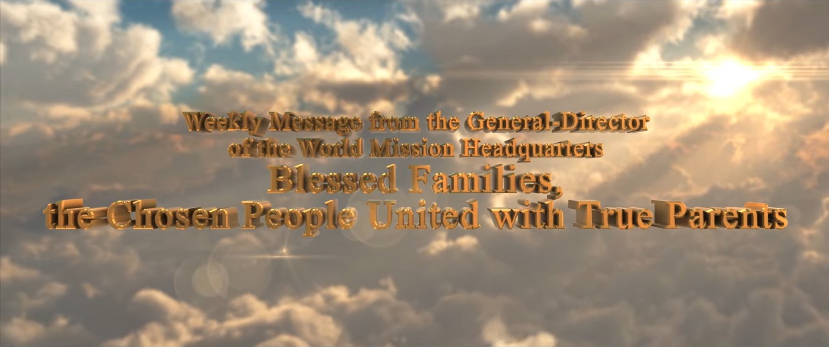 20260123 Blessed Families, the Chosen People United with True Parents
